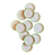Set of 12 mint and gold dessert plates - L'amandinoise