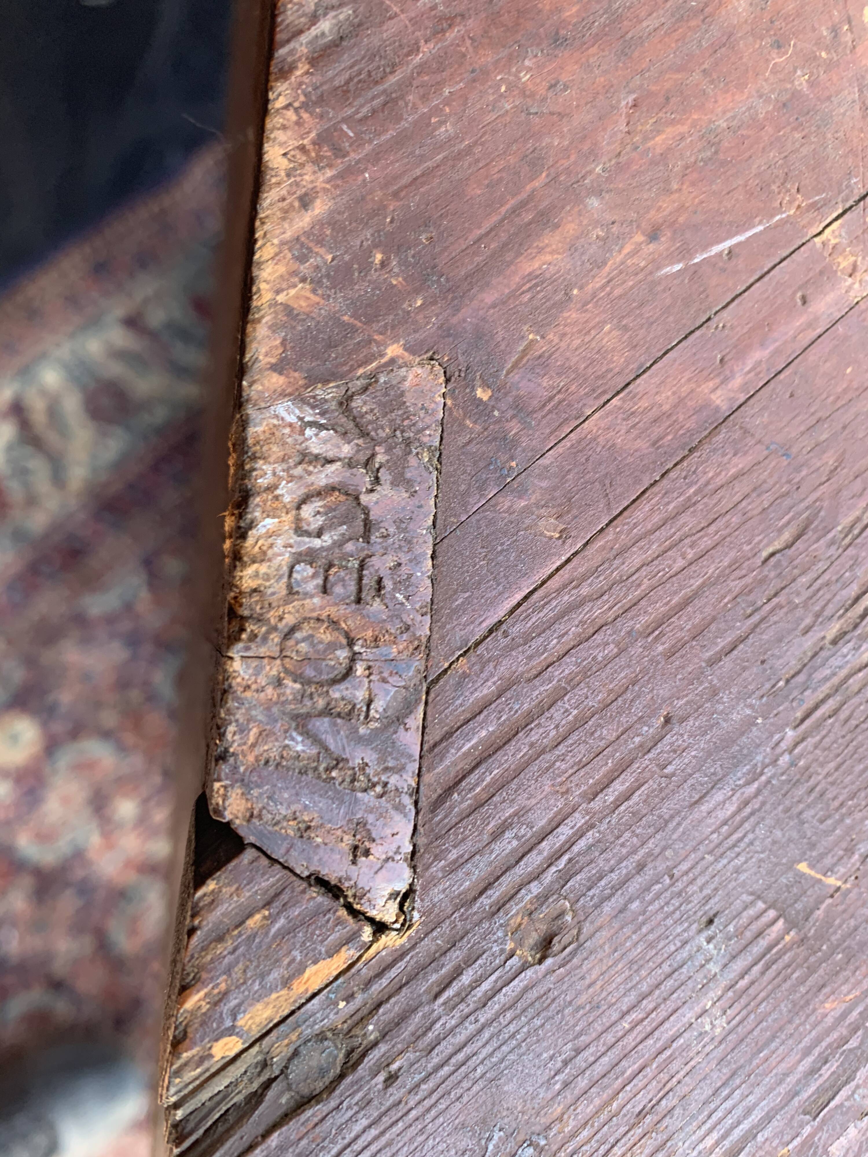 Migeon corner buffet stamped in Louis XV period marquetry