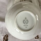 Porcelain cups, floral and gold decorations