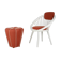 Set of lounge chair with tabouret, 1950's, 1970's
