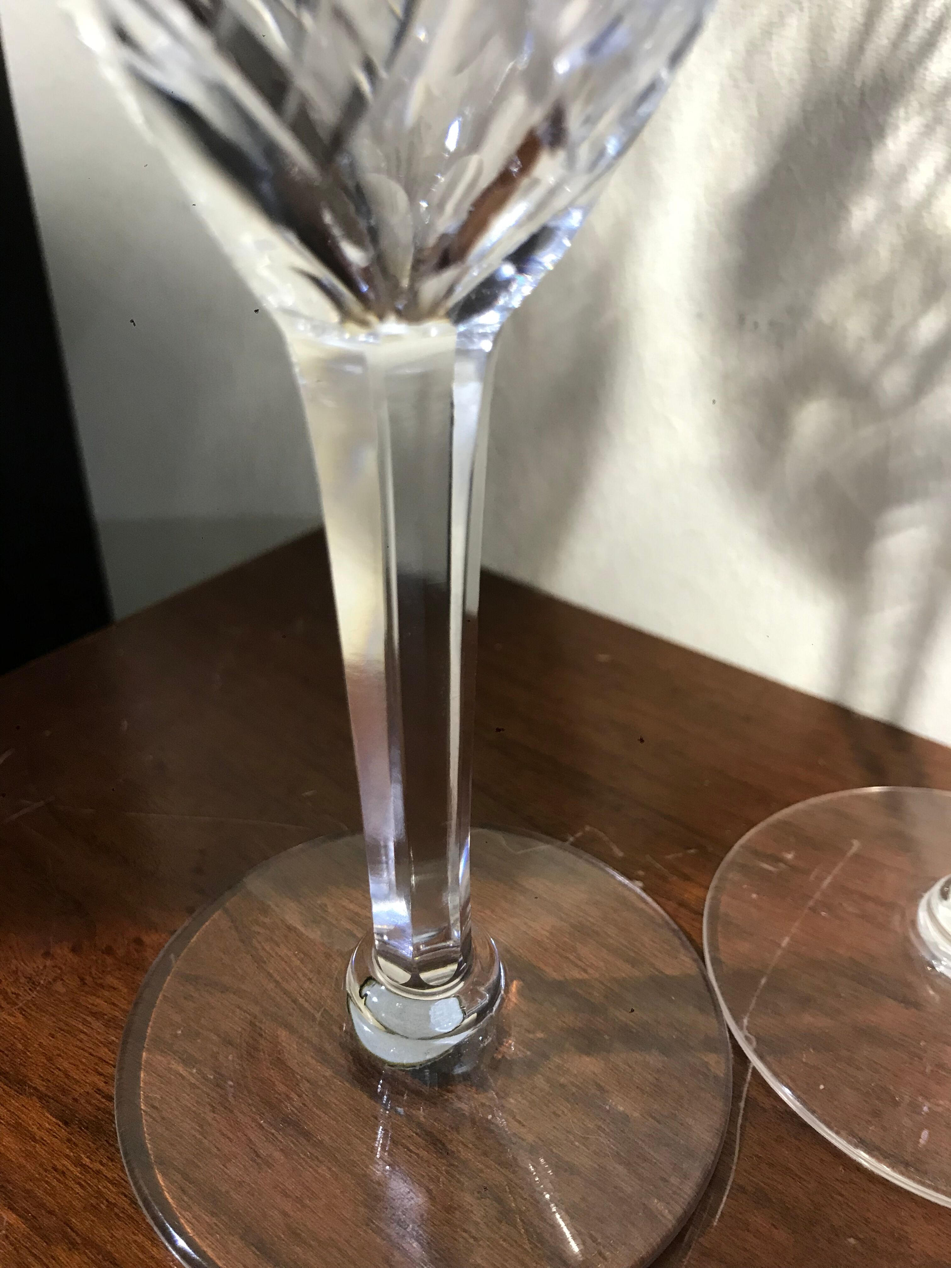 6 glasses of Lorraine crystal wine