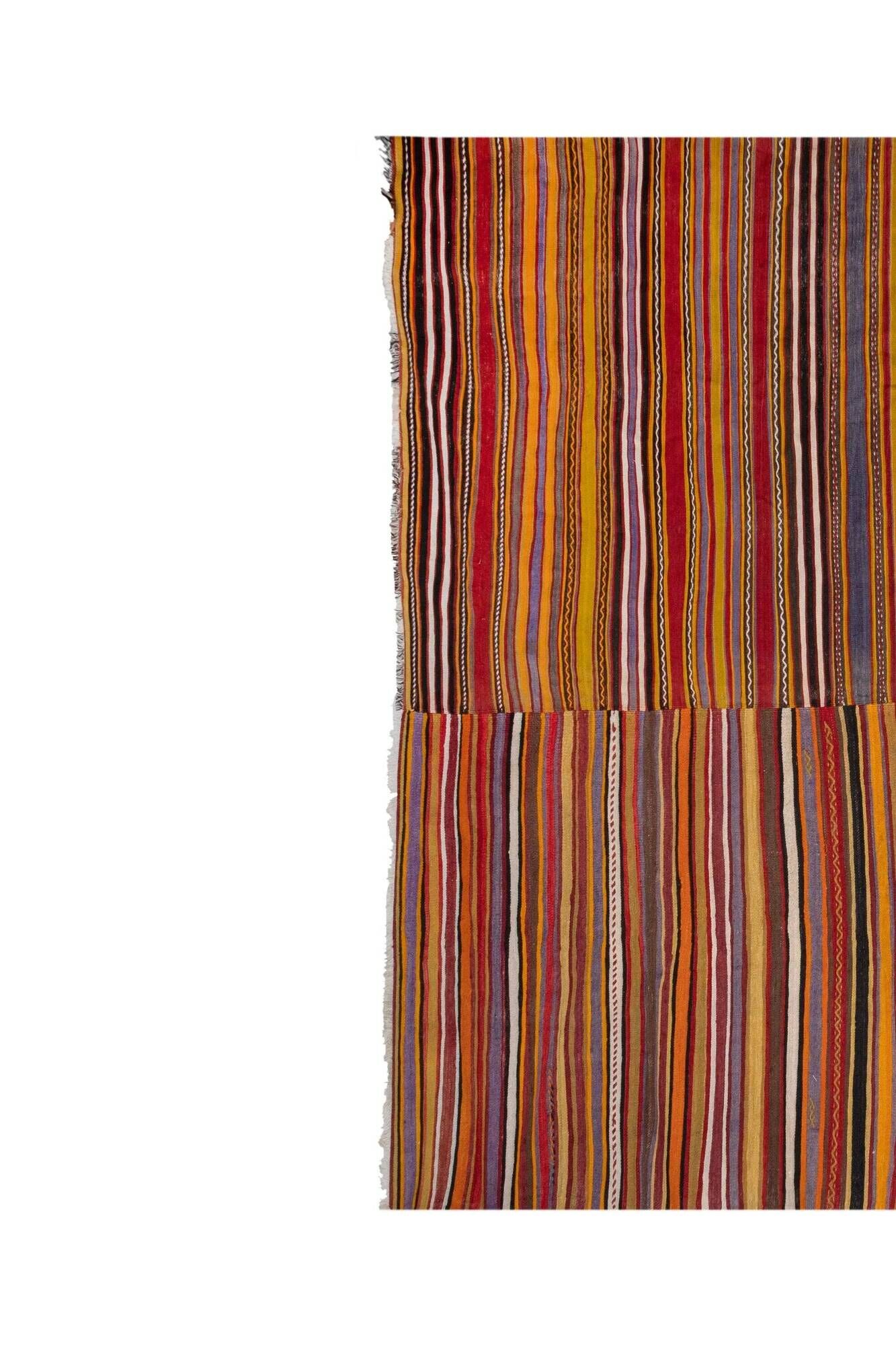 Vintage Turkish kilim handwoven 282x346 cm