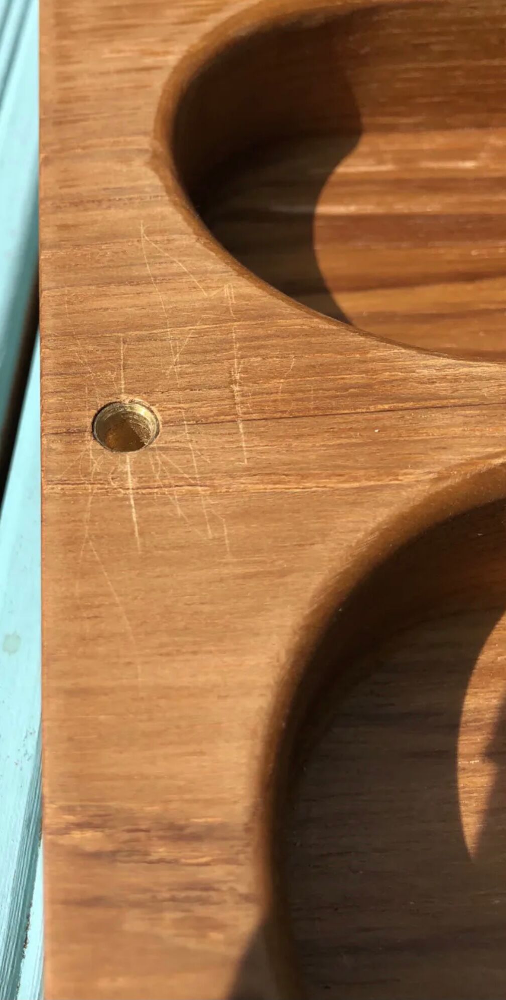 Massive Danish-made teak box 60s without hinges