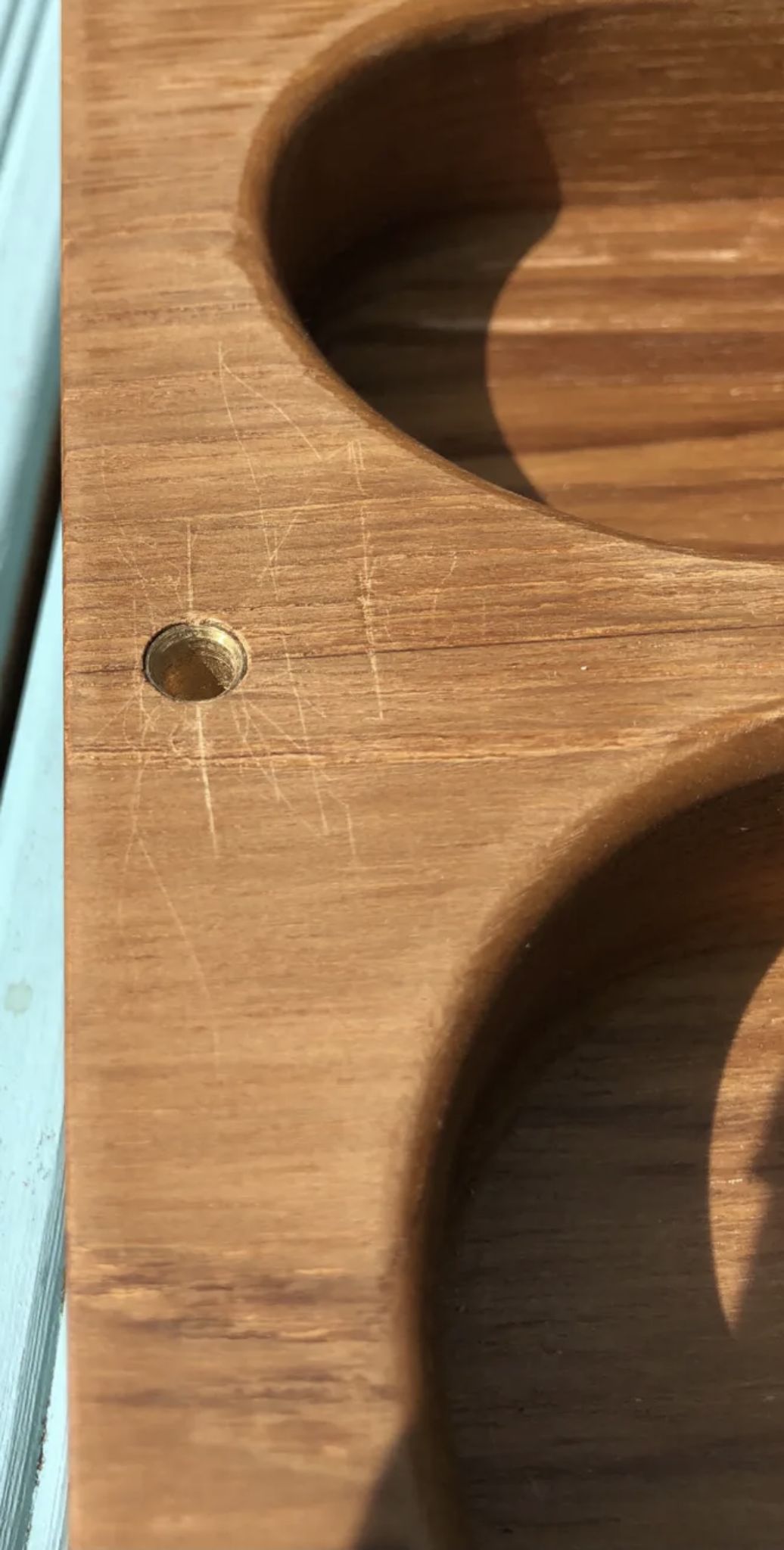 Massive Danish-made teak box 60s without hinges