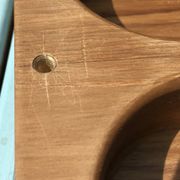 Massive Danish-made teak box 60s without hinges