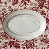 White oval ironstone dish from Creil and Montereau, late 19th century