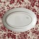 White oval ironstone dish from Creil and Montereau, late 19th century