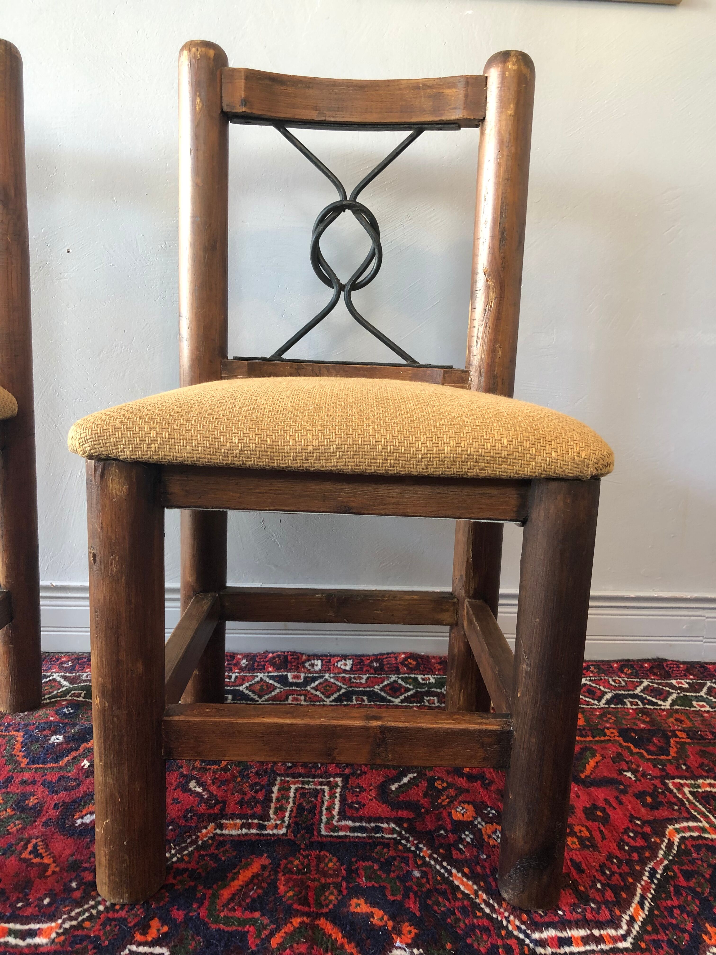 Duo of chairs brutalist style