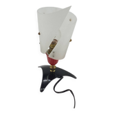 Lampe de chevet / à poser vintage plastique rouge