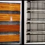 Modular shelves on wall or stand, published by Multimueble 1960