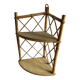 Corner shelf in rattan