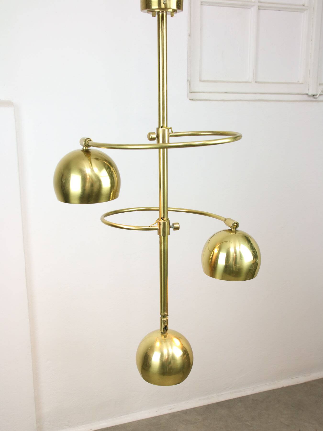 Vintage Italian Brass Ceiling Chandelier