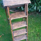 Old renovated folding painter stepladder