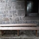 Pair of rustic benches 265 cm