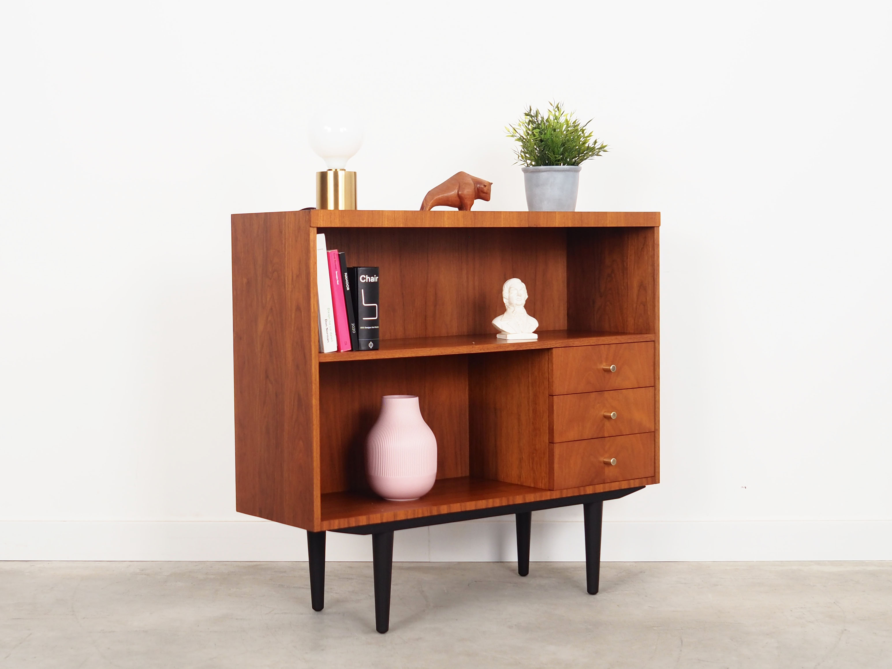 Teak bookcase, Swedish design, 1970s, production: GDR