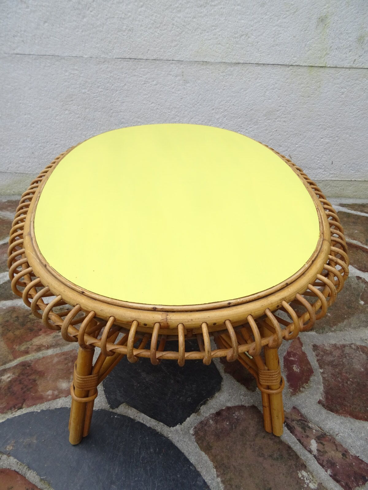 Sun rattan coffee table