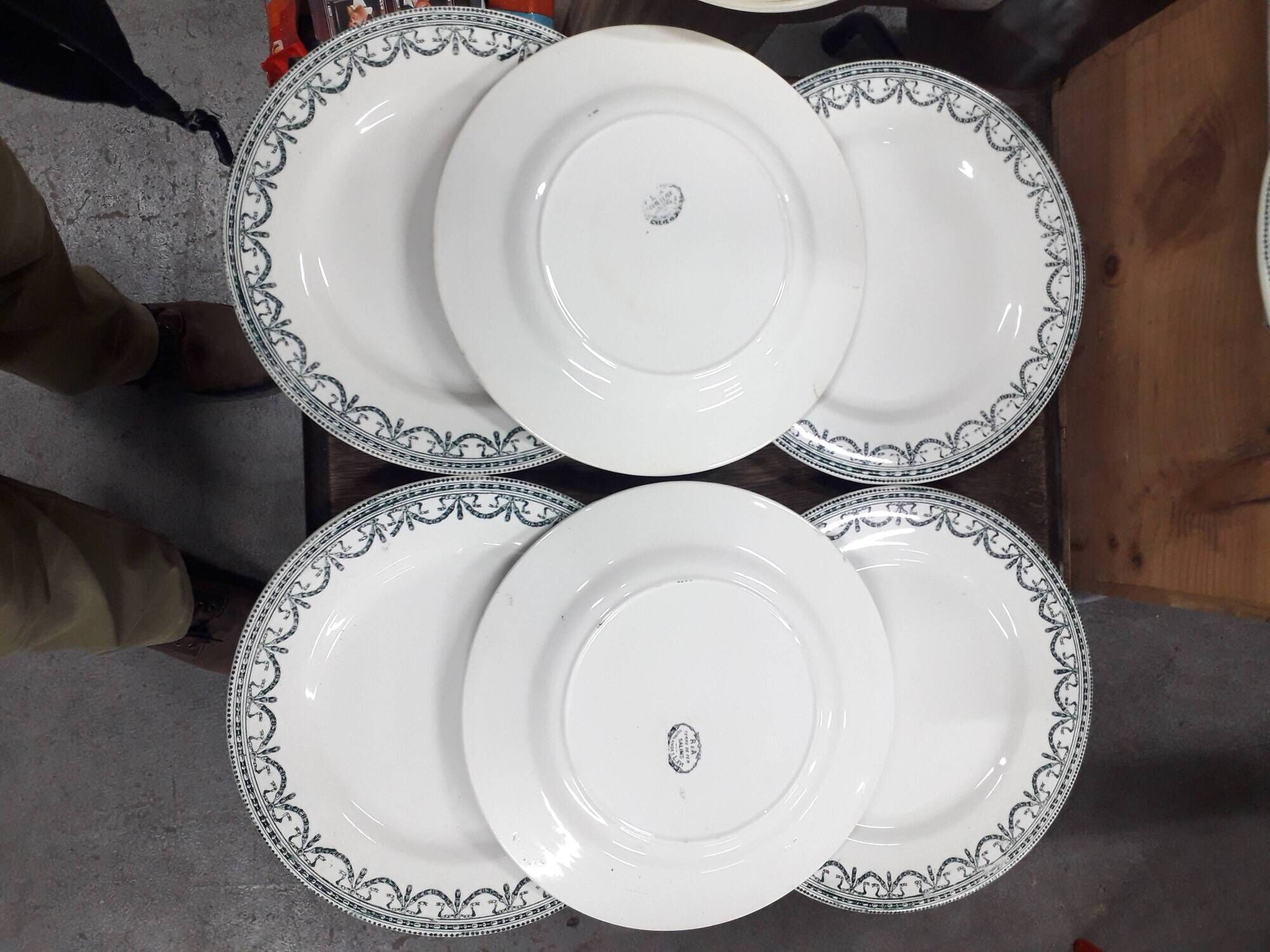 6 plates " iron earth " Salins n garland Louis XVI