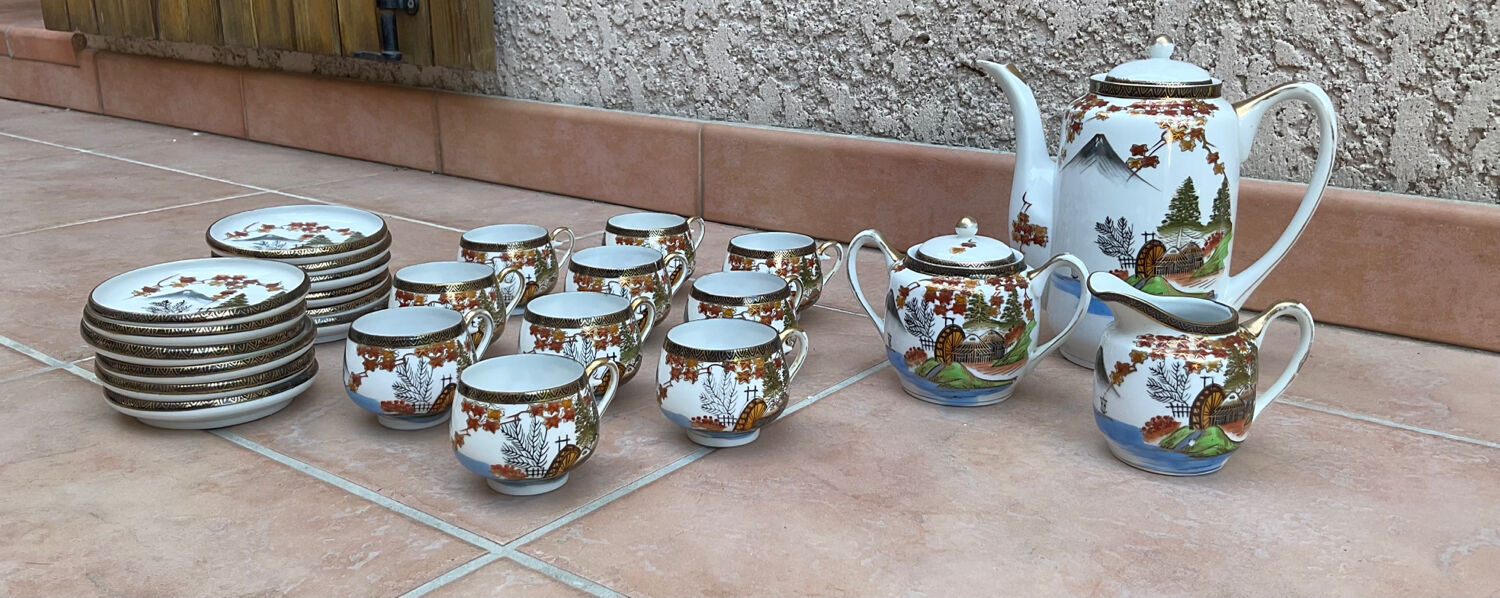 Hayasi Kutani tea set
