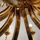 Brass pineapple chandelier, 1970s