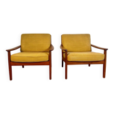 Pair of Danish teak armchairs, 1960s