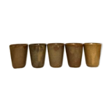 Lot cinq tasses en grès