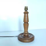 Pied de lampe en bois tourné