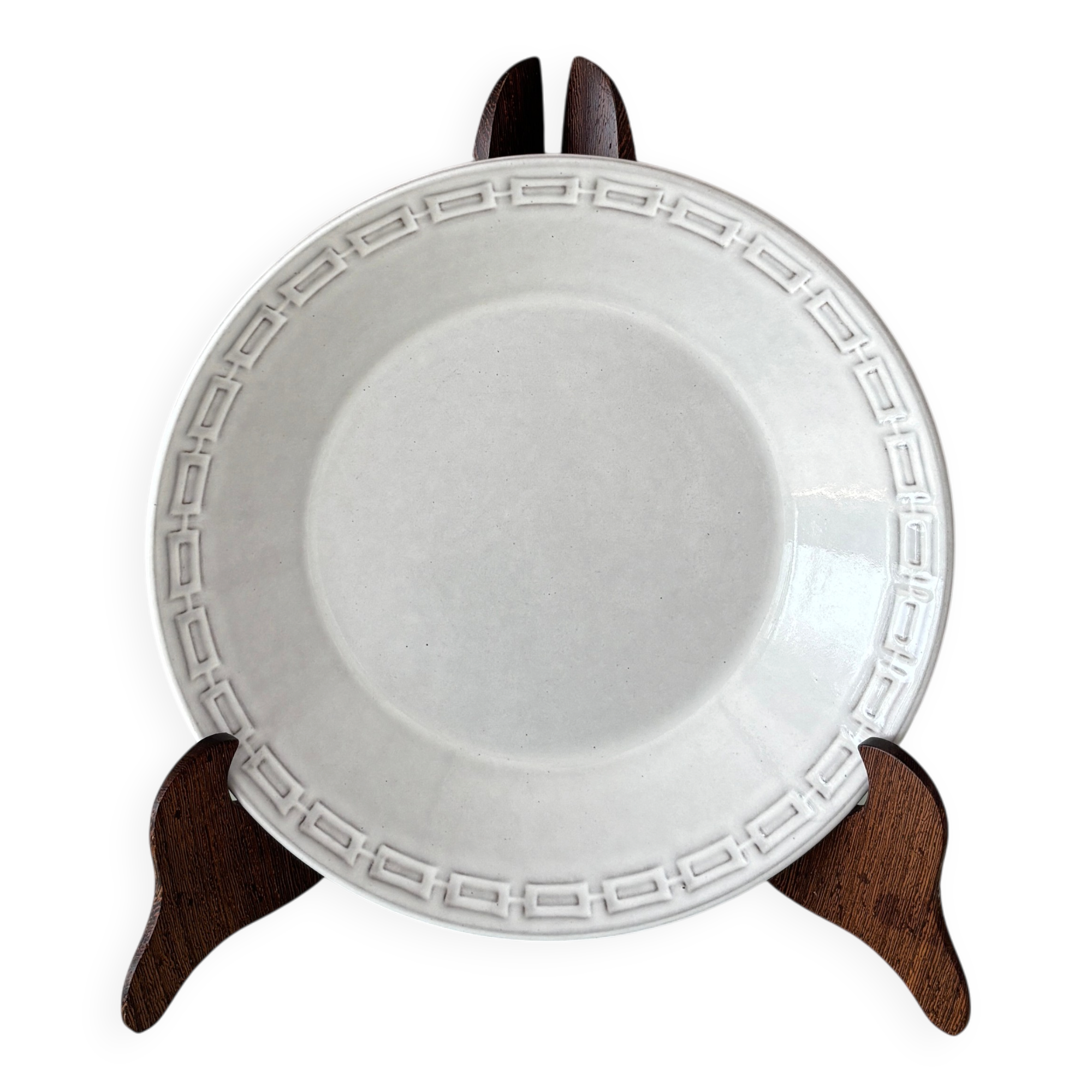 Ensemble de 4 assiettes à soupe en grès Ceramano Allemagne | Moderne du milieu du siècle