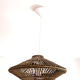 Vintage rattan pendant lamp, circa 1970