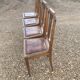4 chaises art déco assise cuir