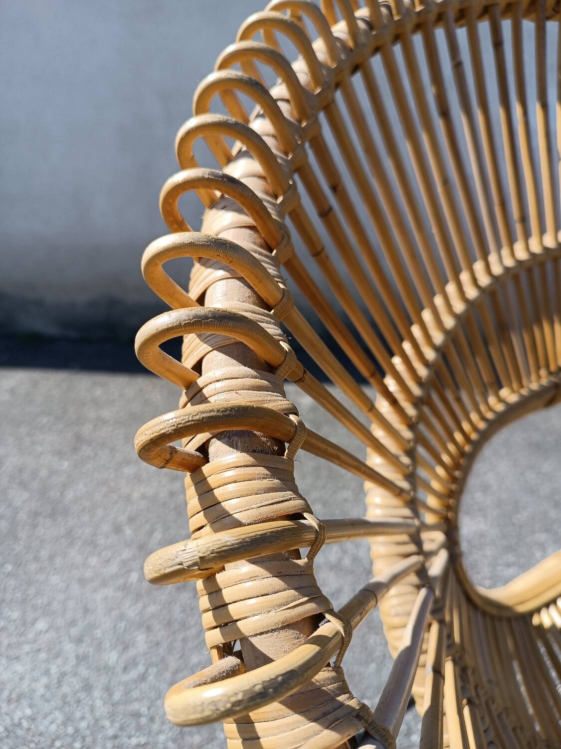 Sunburst Rattan Armchair