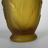 Pressed glass vase Inwald Barolac, model "Floral" 1960s