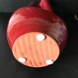 Red ceramic vase