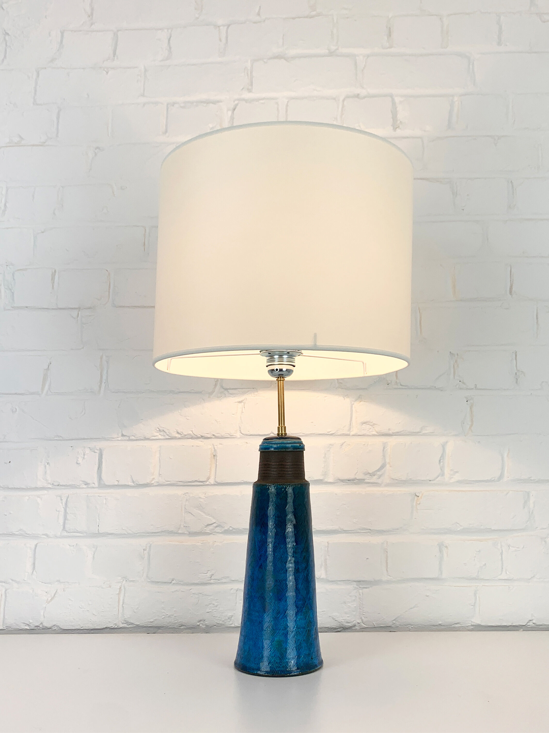 Vintage Scandinavian ceramic table lamp, Nils Kähler for HAK, Denmark, 1960