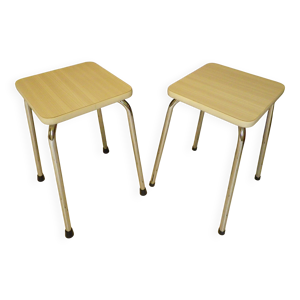 2 Tabourets Style Scandinave - acier