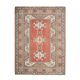 Vintage Turkish hand-knotted wool cotton red area rug 259x351