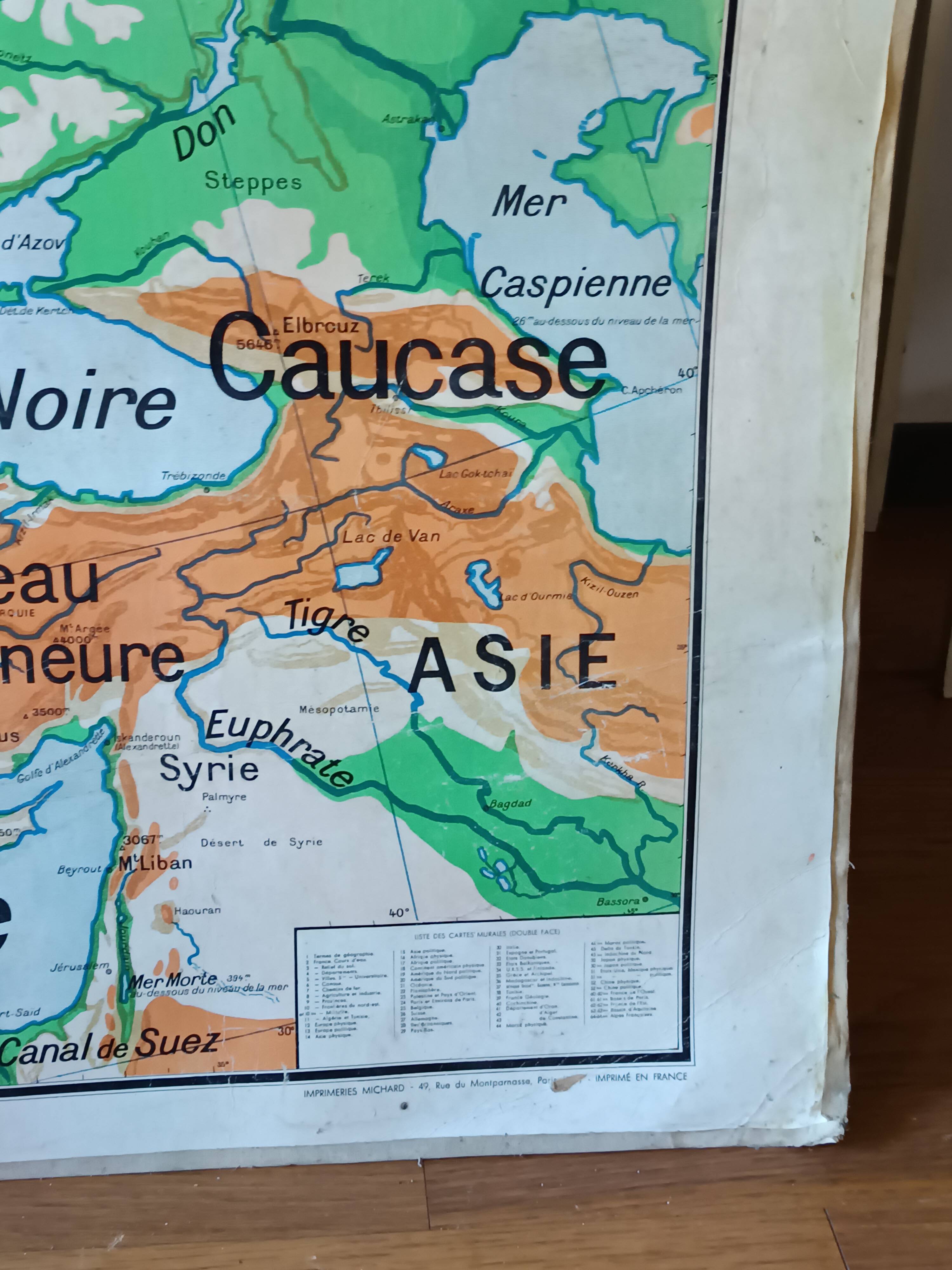 old school map 1950 Paul Vidal Labache n°12