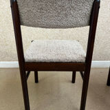 Pair of wooden chairs in loop fabric