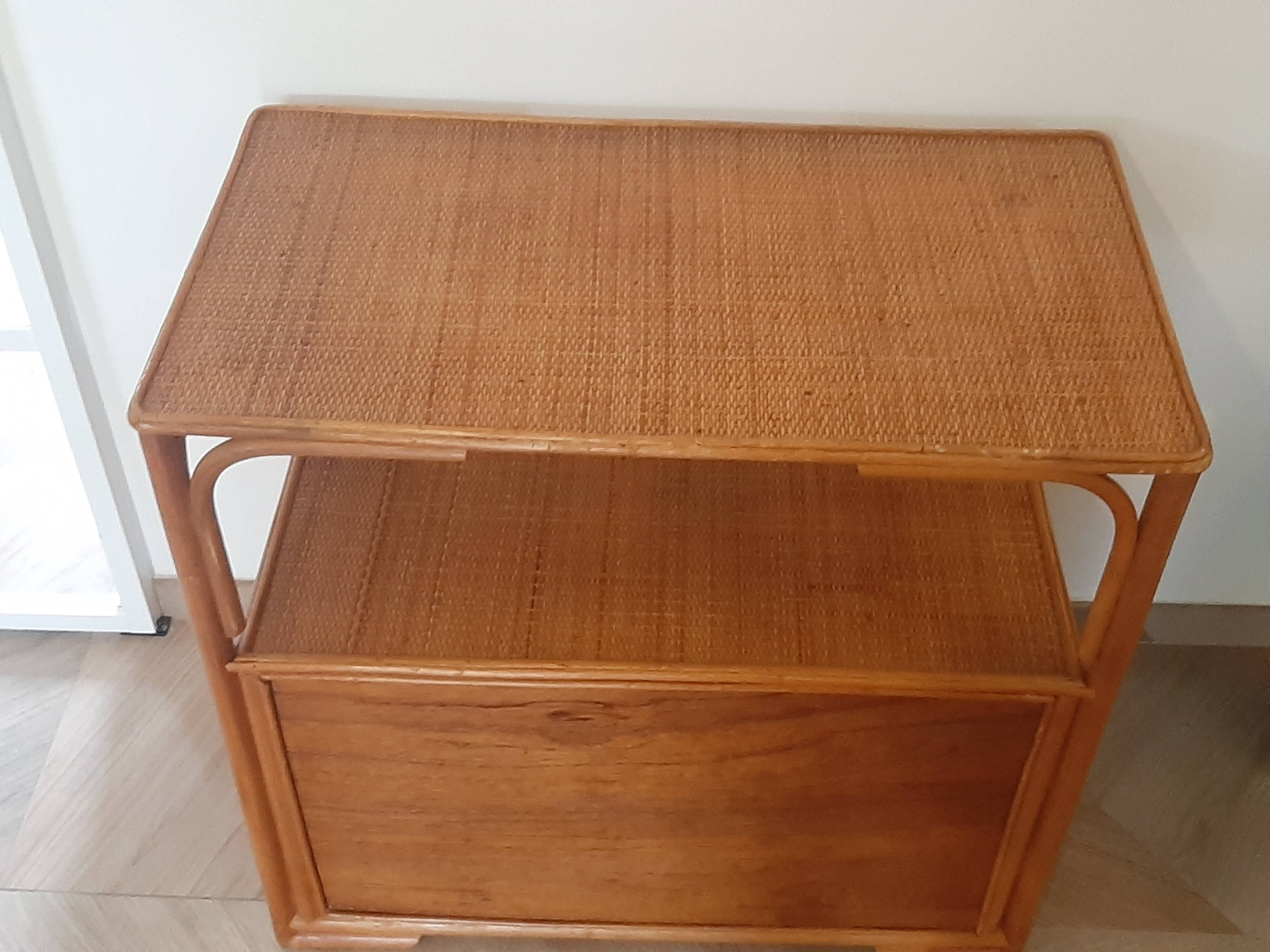 woven rattan chest of drawers - 2 drawers