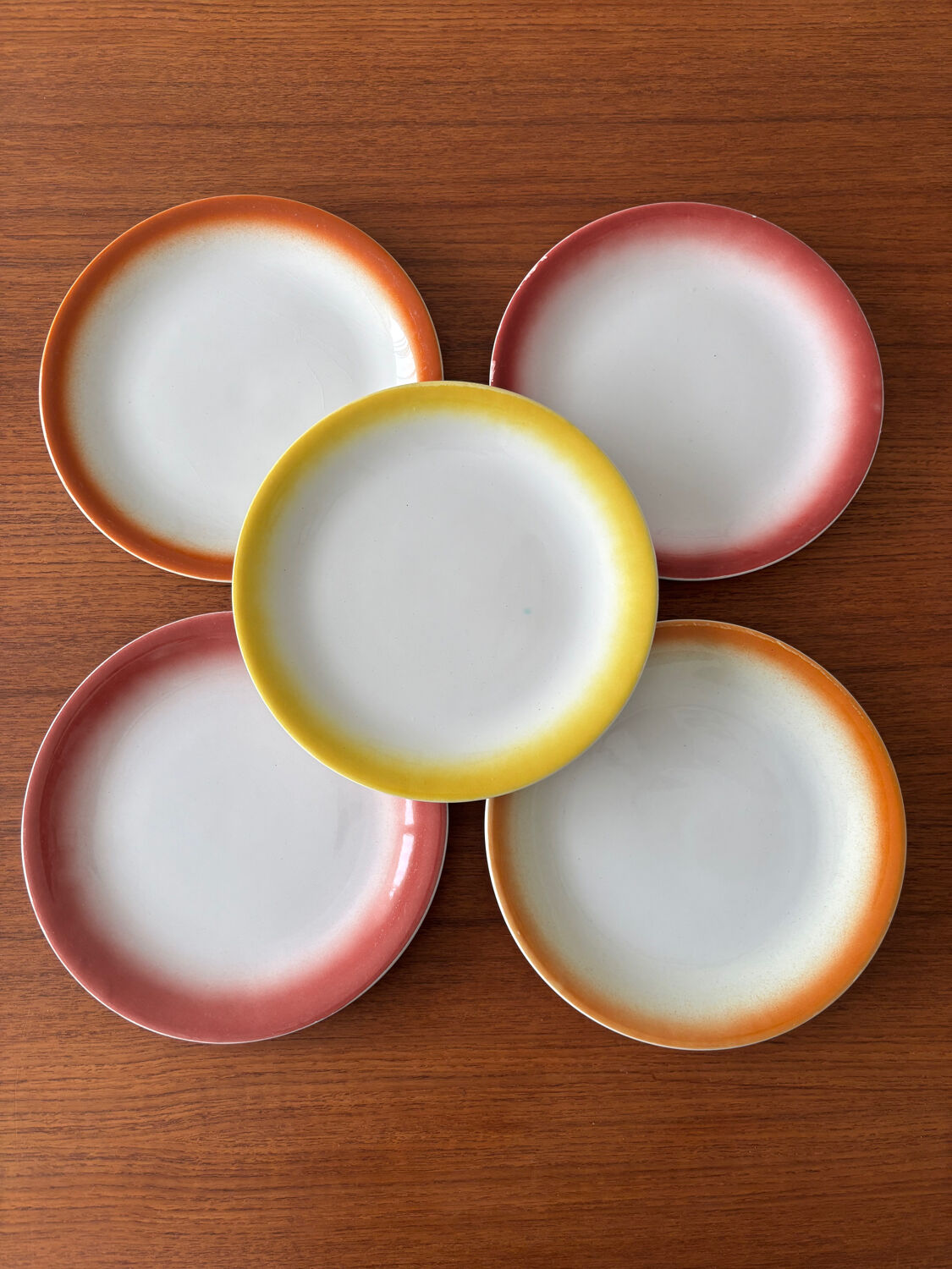Set of 5 mismatched dessert plates Moulin des Loups – Plates