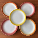 Set of 5 mismatched dessert plates Moulin des Loups – Plates