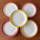 Set of 5 mismatched dessert plates Moulin des Loups – Plates