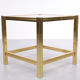 Hollywood regency brass side mirror side table, 1970s