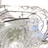 JB sculptural transparent and black crystal lamp