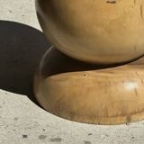 Stool, side table, end table in solid suar wood, spheres H50 D39.