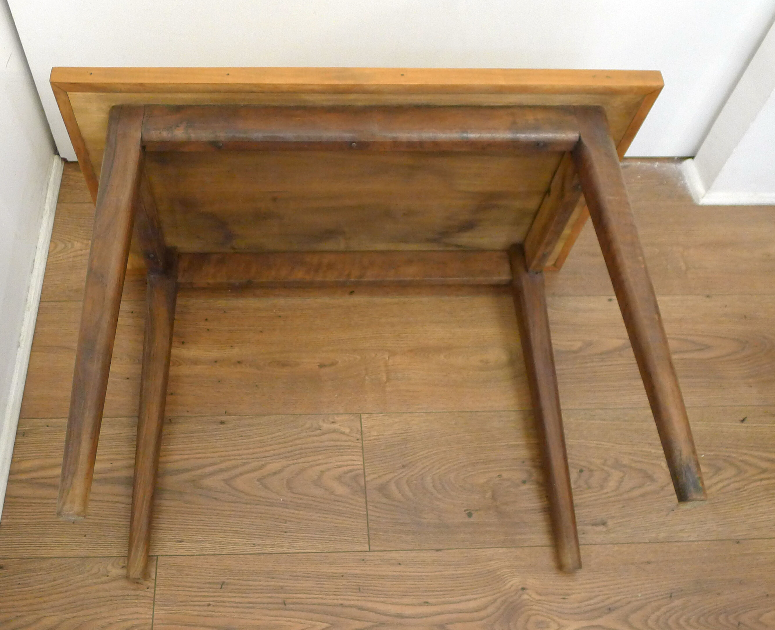 Mid-century grid coffee table, in wood & marquetry