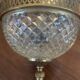 Suspension brass basket and glass vintage diamond tip