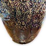 Important Longchamp Griffon vase in golden ceramic