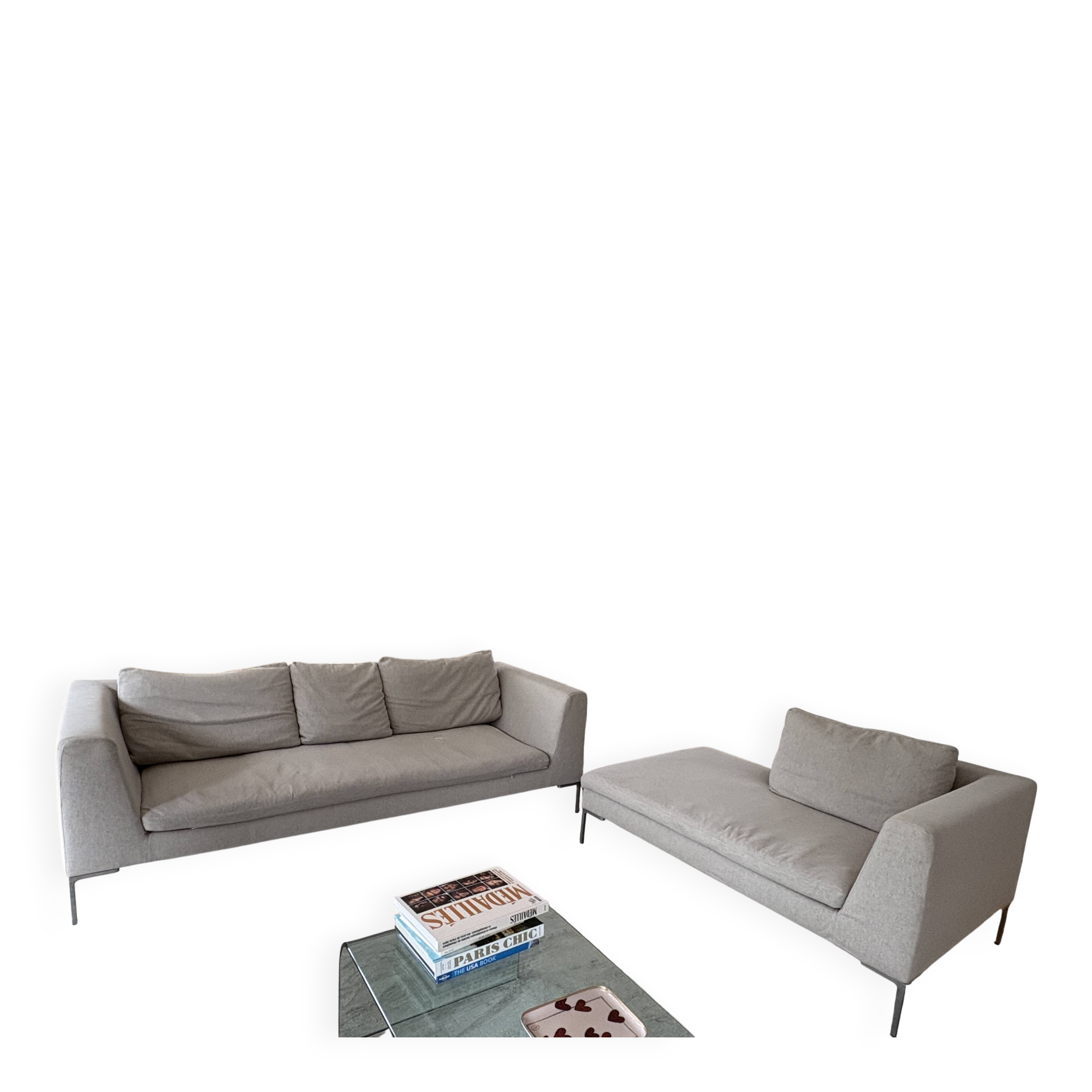 Set of 2 B&B Italia sofas model "Charles"