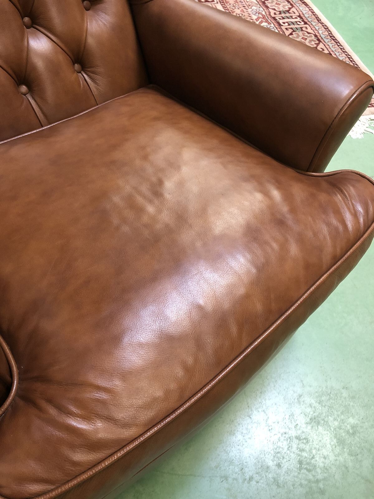 Modern leather lounge armchair