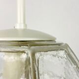 Hanging lamp in iron and glass from Glashütte Limburg, 1960s